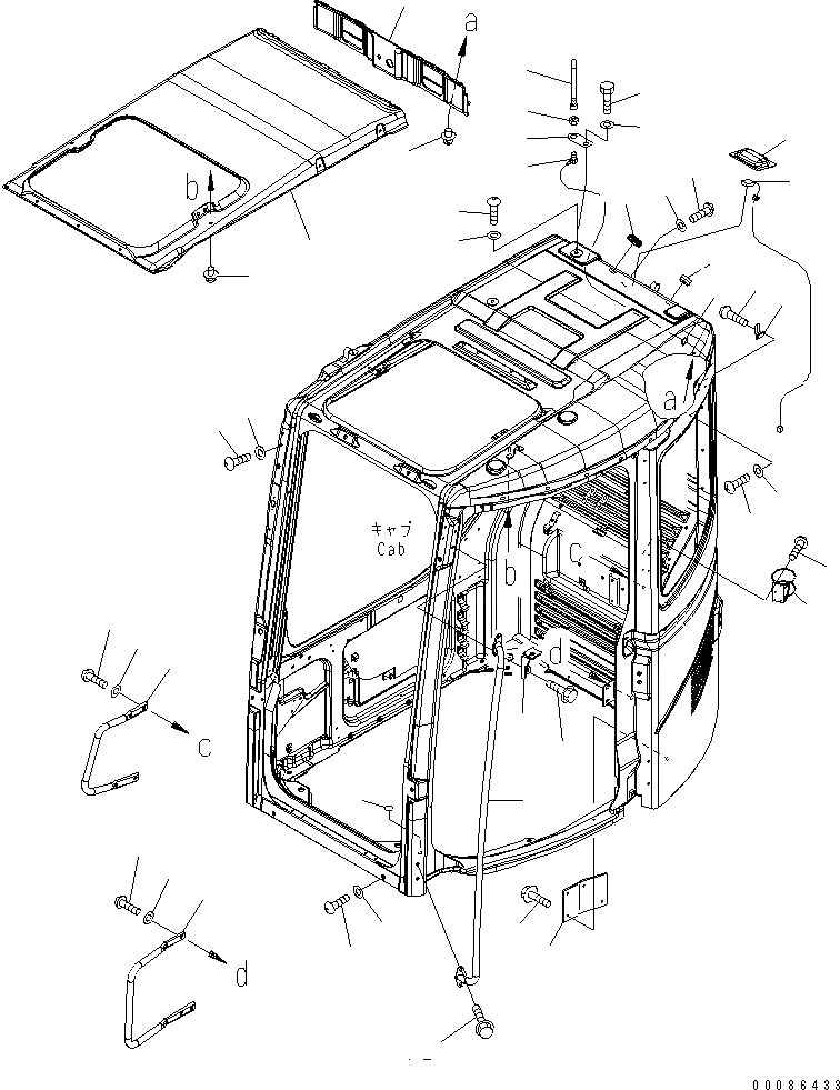 Схема запчастей Komatsu PC228USLC-3E0 - КАБИНА (АКСЕССУАРЫ) (ДЛЯ VANDLISM ЗАЩИТА) (LC)(№7-) КАБИНА ОПЕРАТОРА И СИСТЕМА УПРАВЛЕНИЯ