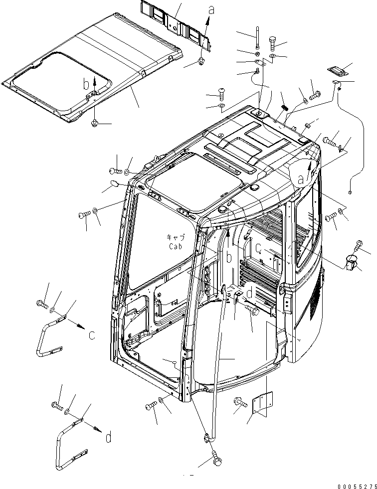 Схема запчастей Komatsu PC228USLC-3E0 - КАБИНА (АКСЕССУАРЫ) (ДЛЯ VANDLISM ЗАЩИТА) (LC)(№-7) КАБИНА ОПЕРАТОРА И СИСТЕМА УПРАВЛЕНИЯ