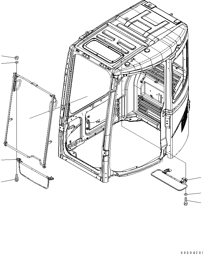 Схема запчастей Komatsu PC228USLC-3E0 - КОЗЫРЕК ОТ СОЛНЦА. КАБИНА ОПЕРАТОРА И СИСТЕМА УПРАВЛЕНИЯ