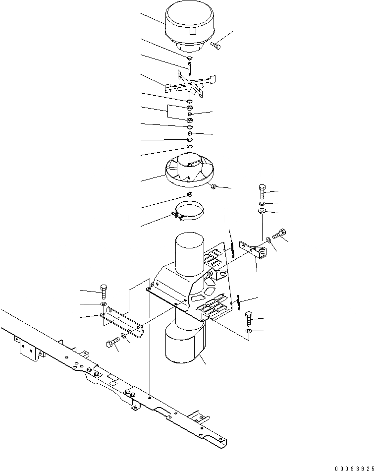 Схема запчастей Komatsu PC228USLC-3E0 - ВЕРХН. ЧАСТЬ (ПРЕФИЛЬТР)(№-) ЧАСТИ КОРПУСА