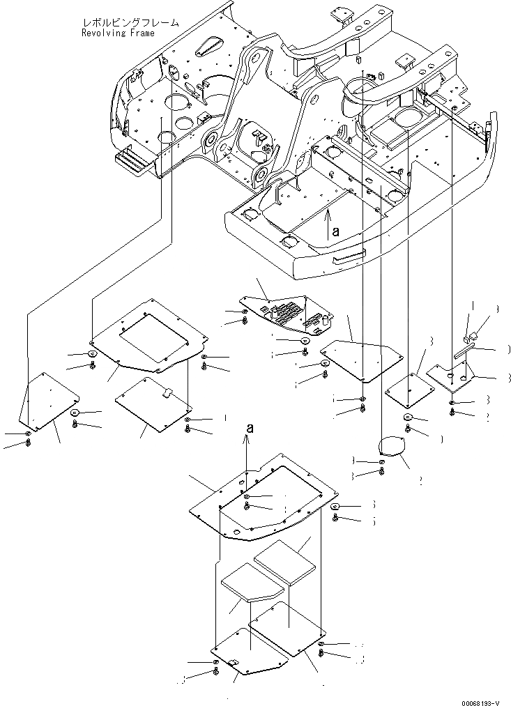 Схема запчастей Komatsu PC228USLC-3E0 - НИЖН. КРЫШКА (СПЕЦ-Я ДЛЯ РАЗРУШ. ЗДАНИЙ) ЧАСТИ КОРПУСА