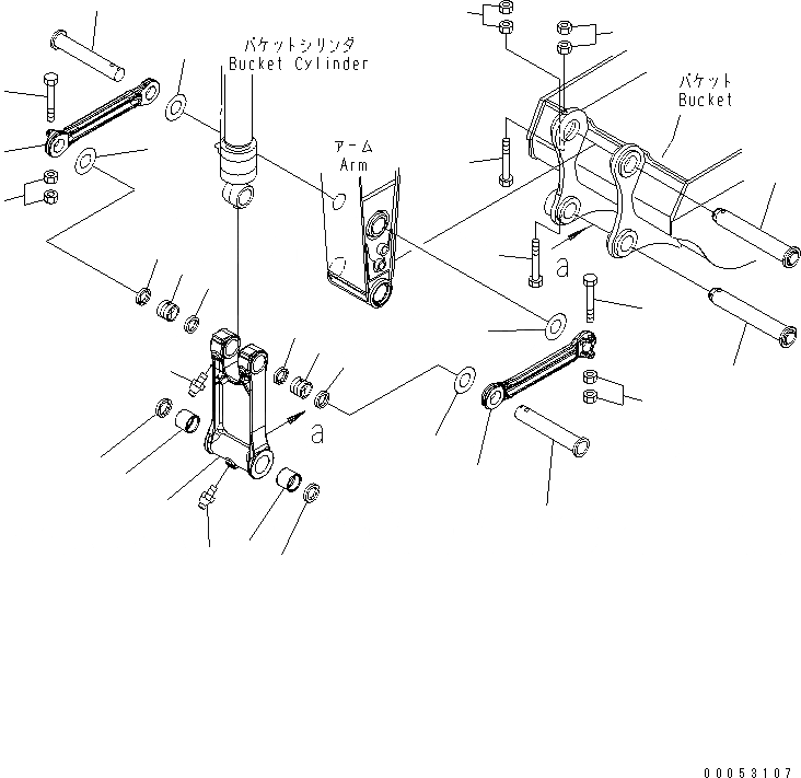 Схема запчастей Komatsu PC228USLC-3E0 - РУКОЯТЬ (.9M) (СОЕДИНЕНИЕ КОВША) РАБОЧЕЕ ОБОРУДОВАНИЕ