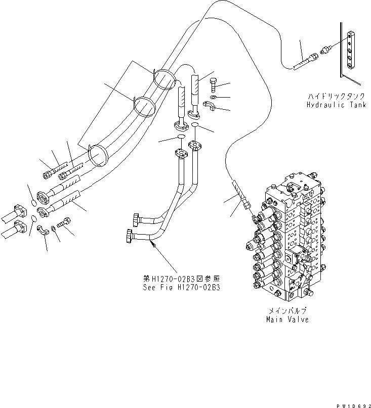 Схема запчастей Komatsu PC228USLC-3-AA - НАВЕСНОЕ ОБОРУД-Е (КЛАПАН) (ДЛЯ SLIDE РУКОЯТЬ)(№-) ГИДРАВЛИКА