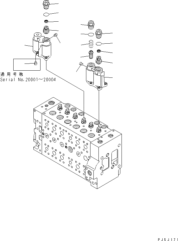 Схема запчастей Komatsu PC228USLC-3-AA - ОСНОВН. КЛАПАН (/)(№-) ОСНОВН. КОМПОНЕНТЫ И РЕМКОМПЛЕКТЫ