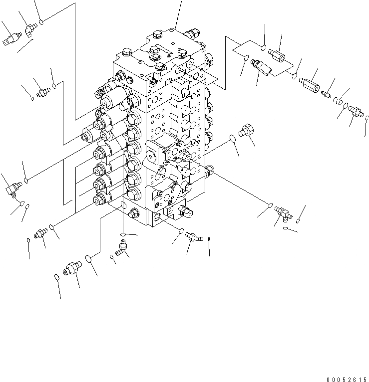Схема запчастей Komatsu PC228US-3E0 - ОСНОВН. КЛАПАН (СОЕДИНИТЕЛЬН. ЧАСТИ) (/) ( АКТУАТОР) ГИДРАВЛИКА