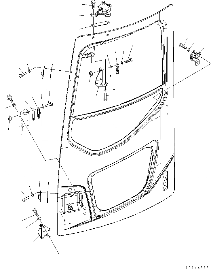 Схема запчастей Komatsu PC228US-3E0 - КАБИНА (ДВЕРЬ РОЛИК И STRIKER) (С ДВЕРЬЮ РАМА) (ДЛЯ VANDLISM ЗАЩИТА) КАБИНА ОПЕРАТОРА И СИСТЕМА УПРАВЛЕНИЯ