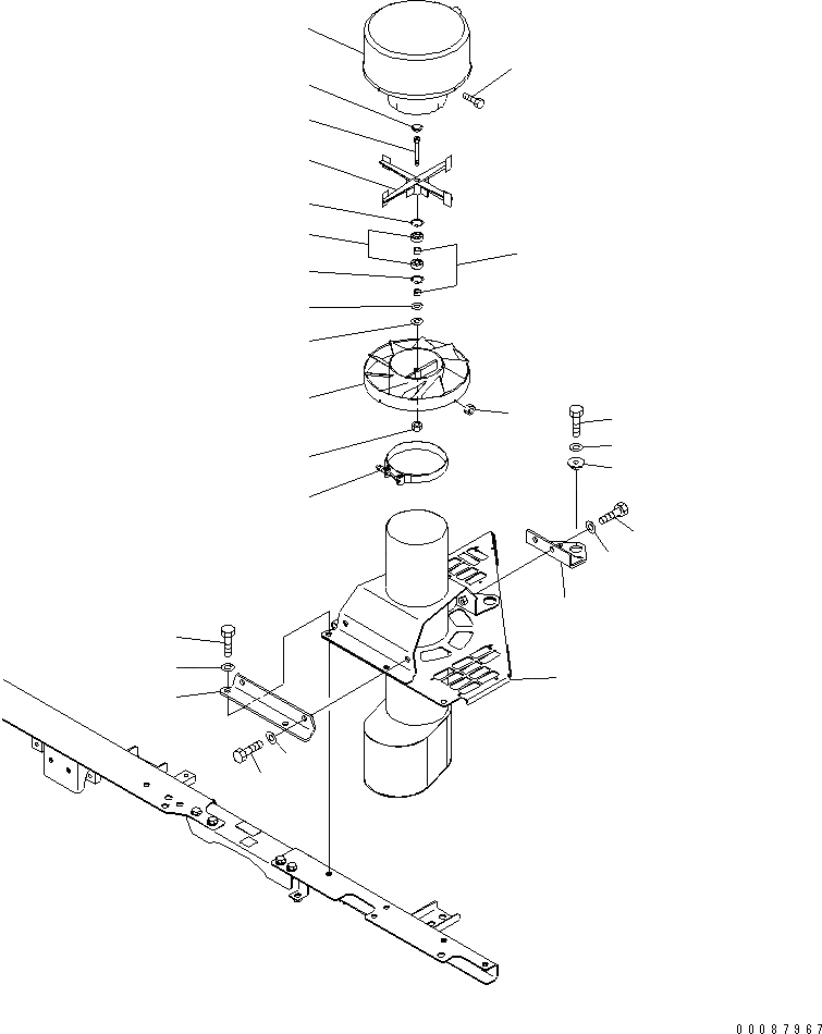 Схема запчастей Komatsu PC228US-3E0 - ВЕРХН. ЧАСТЬ (ПРЕФИЛЬТР)(№8-99) ЧАСТИ КОРПУСА