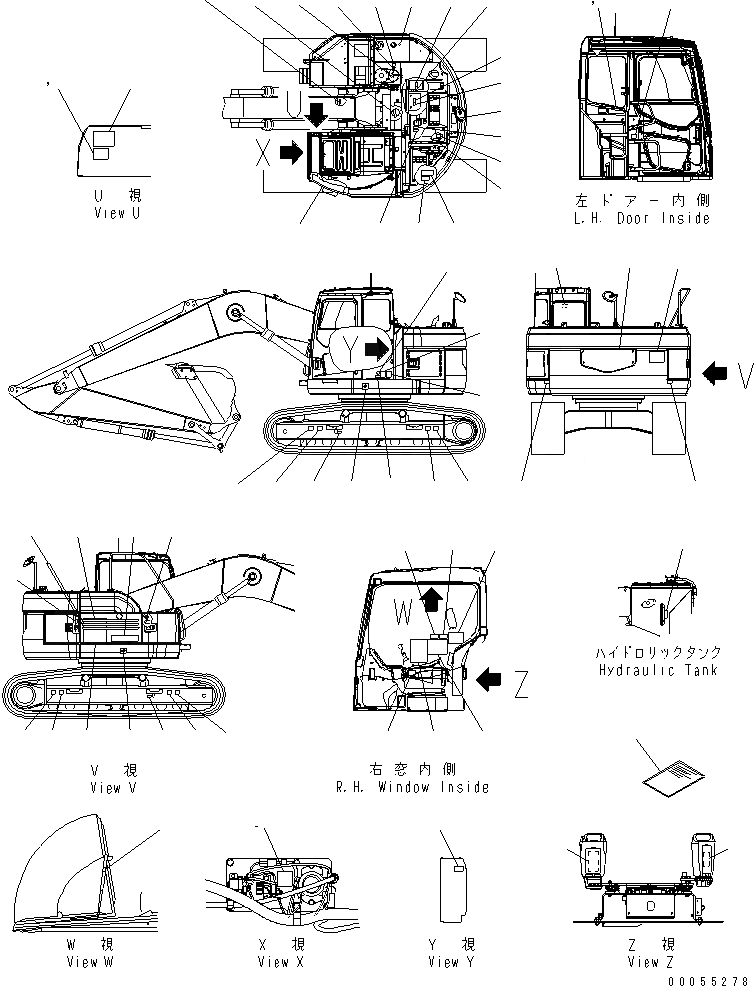 Схема запчастей Komatsu PC228US-3E0 - ТАБЛИЧКИ (ЕС. СПЕЦ-Я.) МАРКИРОВКА