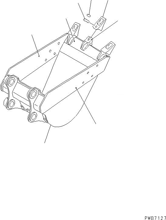 Схема запчастей Komatsu PC228USLC-3-AB - КОВШ¤ .M (CECE .M)¤ 7MM (ВЕРТИКАЛЬН. ПАЛЕЦ)(№-) РАБОЧЕЕ ОБОРУДОВАНИЕ