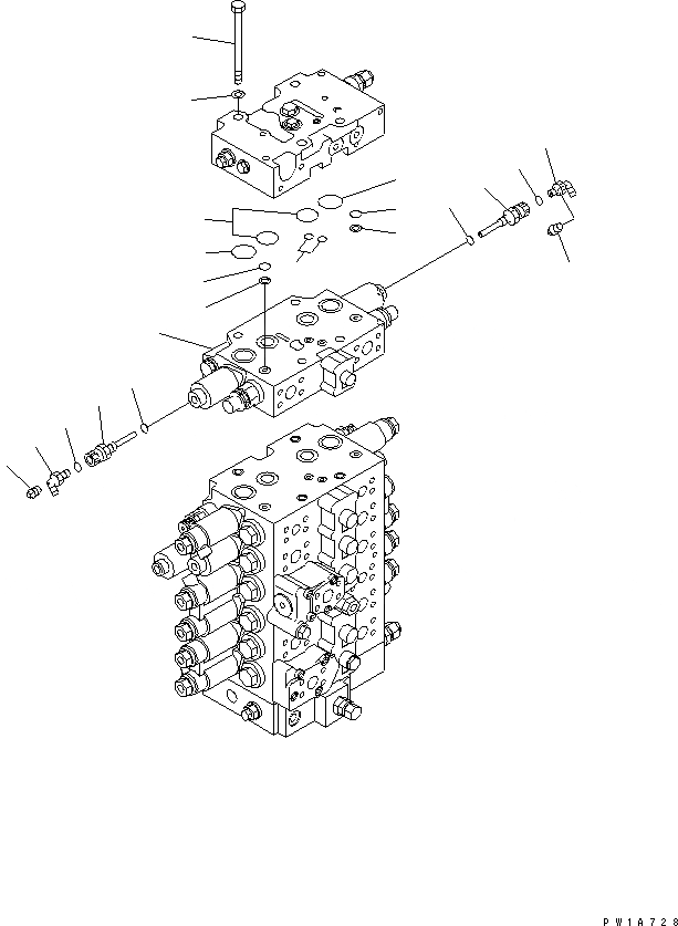 Схема запчастей Komatsu PC228USLC-3-YP - ОСНОВН. КЛАПАН (СОЕДИНИТЕЛЬН. ЧАСТИ) ( АКТУАТОР) (КОМПЛЕКТ)(№-) ГИДРАВЛИКА