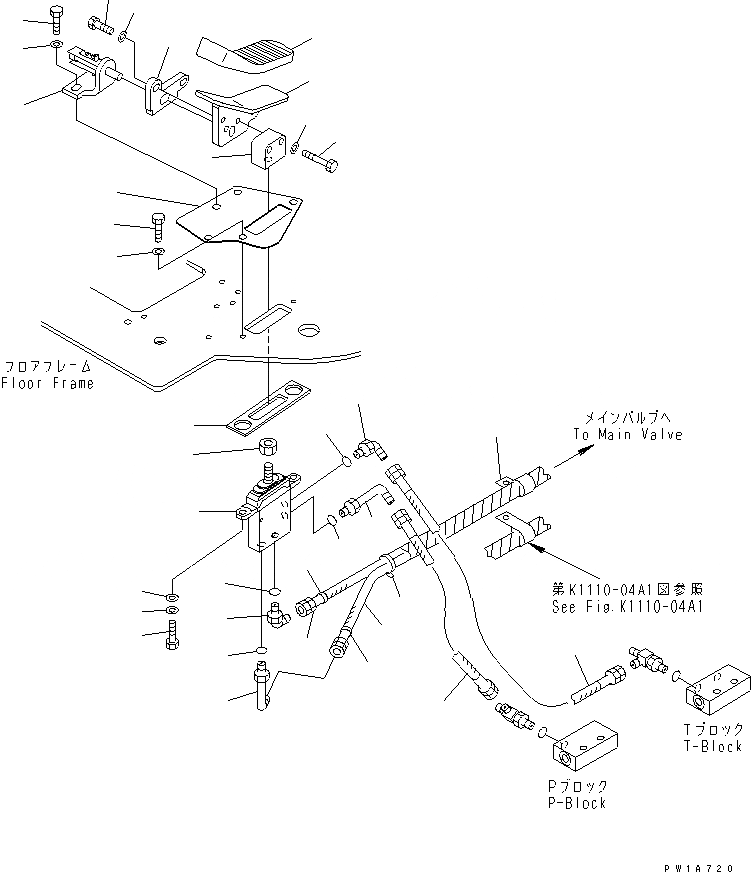 Схема запчастей Komatsu PC228US-3-YG - ОСНОВН. КОНСТРУКЦИЯ (УПОР ДЛЯ НОГ) (ЛЕВ.) ( АКТУАТОР)(№-) КАБИНА ОПЕРАТОРА И СИСТЕМА УПРАВЛЕНИЯ