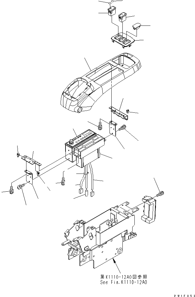 Схема запчастей Komatsu PC228US-3T-YT - ОСНОВН. КОНСТРУКЦИЯ (КОНСОЛЬ) (ВЕРХН.) (ЛЕВ.)(№-) КАБИНА ОПЕРАТОРА И СИСТЕМА УПРАВЛЕНИЯ