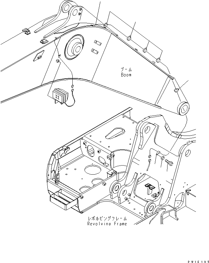 Схема запчастей Komatsu PC228US-3T-YT - СТРЕЛА (.9M/.M) (ЭЛЕКТРОПРОВОДКА ОСВЕЩЕНИЯ)(№-) РАБОЧЕЕ ОБОРУДОВАНИЕ