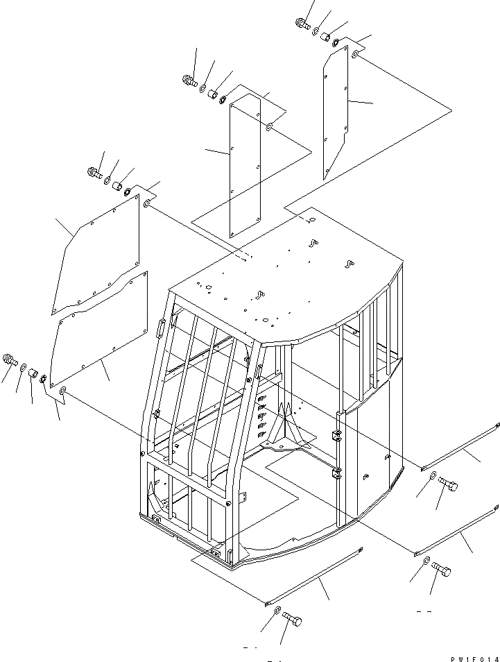 Схема запчастей Komatsu PC228USLC-3T-YT - КАБИНА (ОКНА) (ВЕРХН. ЗАЩИТА НАВЕС)(№-) КАБИНА ОПЕРАТОРА И СИСТЕМА УПРАВЛЕНИЯ