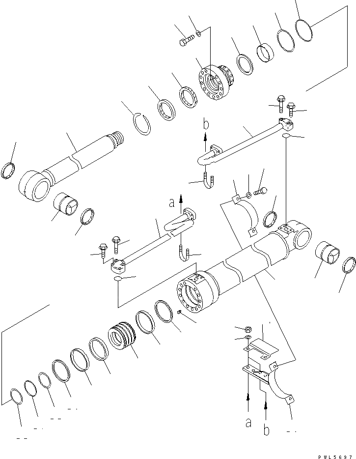 Схема запчастей Komatsu PC228USLC-3T-YT - ЦИЛИНДР СТРЕЛЫ(ТУННЕЛЬН. СПЕЦ-Я.) (YELНИЗ.)(№-) ОСНОВН. КОМПОНЕНТЫ И РЕМКОМПЛЕКТЫ