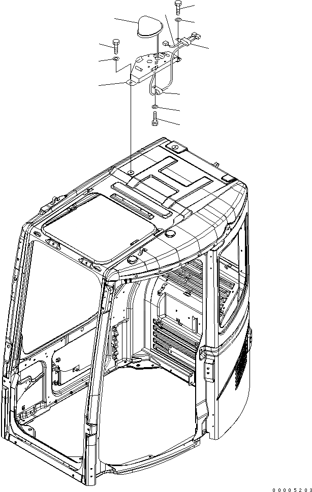 Схема запчастей Komatsu PC228US-3N-YA - МИГАЛКА(№-) ЭЛЕКТРИКА