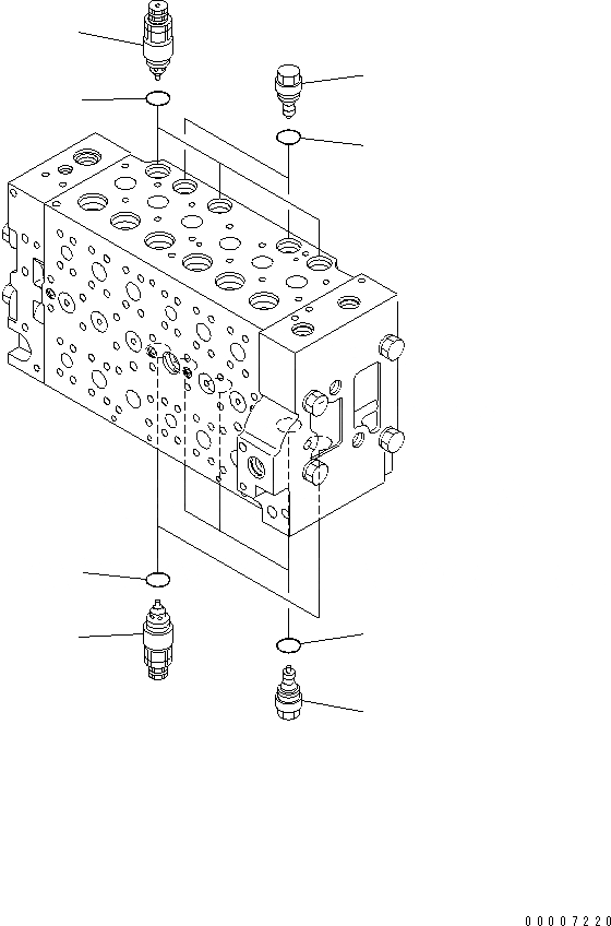 Схема запчастей Komatsu PC228US-3N-YA - ОСНОВН. КЛАПАН (6-СЕКЦИОНН.) (/) ОСНОВН. КОМПОНЕНТЫ И РЕМКОМПЛЕКТЫ