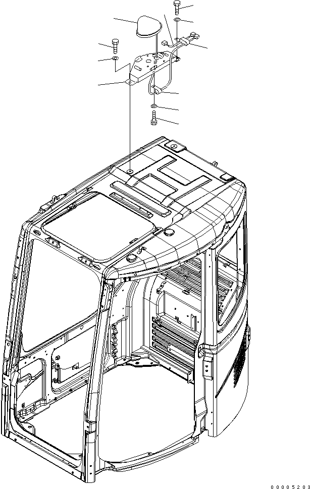 Схема запчастей Komatsu PC228US-3N-YB - МИГАЛКА(№-) ЭЛЕКТРИКА