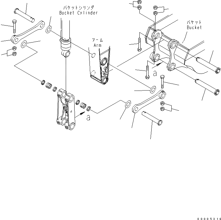 Схема запчастей Komatsu PC228US-3N-YP - РУКОЯТЬ (.9M) (СОЕДИНЕНИЕ КОВША) (ДЛЯ ПОДЪЕМА РУКОЯТИ) (YELНИЗ.) РАБОЧЕЕ ОБОРУДОВАНИЕ