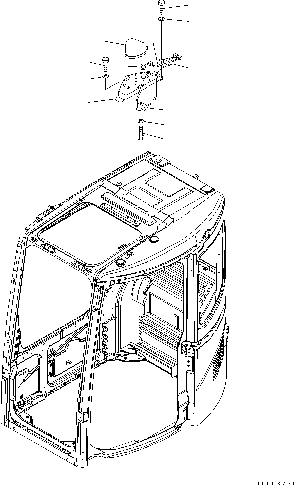 Схема запчастей Komatsu PC228US-3N-YP - РУКОЯТЬ CRANE (МИГАЛКА) СПЕЦ. ОПЦИИ