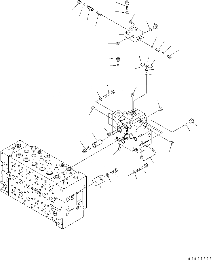 Схема запчастей Komatsu PC228US-3N-YP - ОСНОВН. КЛАПАН (6-СЕКЦИОНН.) (/) ОСНОВН. КОМПОНЕНТЫ И РЕМКОМПЛЕКТЫ
