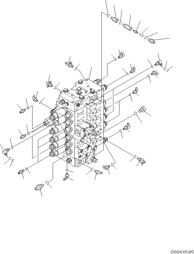 Схема запчастей Komatsu PC228USLC-3N-YA - ОСНОВН. КЛАПАН (СОЕДИНИТЕЛЬН. ЧАСТИ) ГИДРАВЛИКА