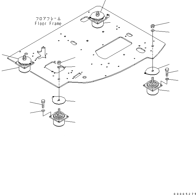 Схема запчастей Komatsu PC228USLC-3N-YA - КРЕПЛЕНИЕ ПОЛА(№-) КАБИНА ОПЕРАТОРА И СИСТЕМА УПРАВЛЕНИЯ