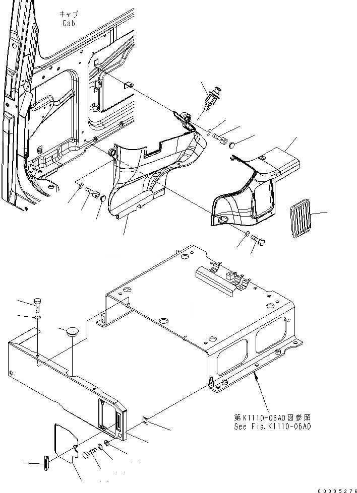 Схема запчастей Komatsu PC228USLC-3N-YA - ОТДЕЛКА COVER КАБИНА ОПЕРАТОРА И СИСТЕМА УПРАВЛЕНИЯ