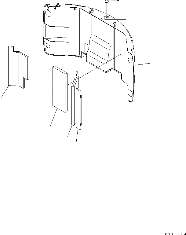 Схема запчастей Komatsu PC228USLC-1 - ПРОТИВОВЕС (ПЕТЛЯ) (ДЛЯ США)(№8-) ЧАСТИ КОРПУСА