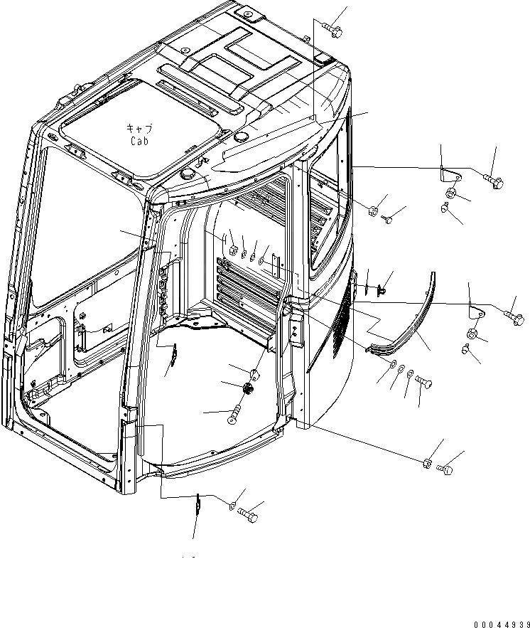 Схема запчастей Komatsu PC228US-3E0 - РЕМЕНЬ БЕЗОПАСНОСТИ (78MM ШИР.) КАБИНА ОПЕРАТОРА И СИСТЕМА УПРАВЛЕНИЯ