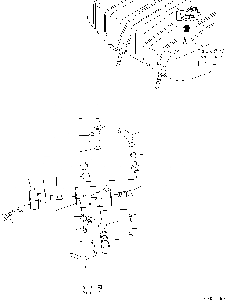 Схема запчастей Komatsu PC228UU-1-MO - ТОПЛИВН. БАК. (КЛАПАН)(№-7) ТОПЛИВН. БАК. AND КОМПОНЕНТЫ