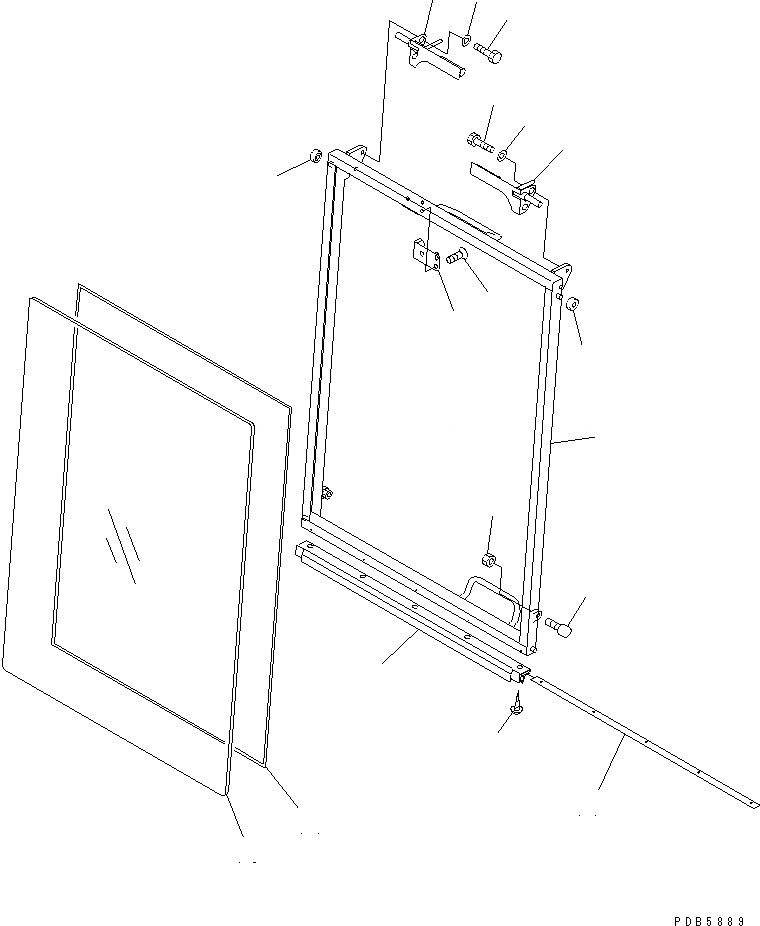 Схема запчастей Komatsu PC228UU-1-MO - КАБИНА (СДВИГ. ВВЕРХ ОКНА)(№-7) КАБИНА ОПЕРАТОРА И СИСТЕМА УПРАВЛЕНИЯ