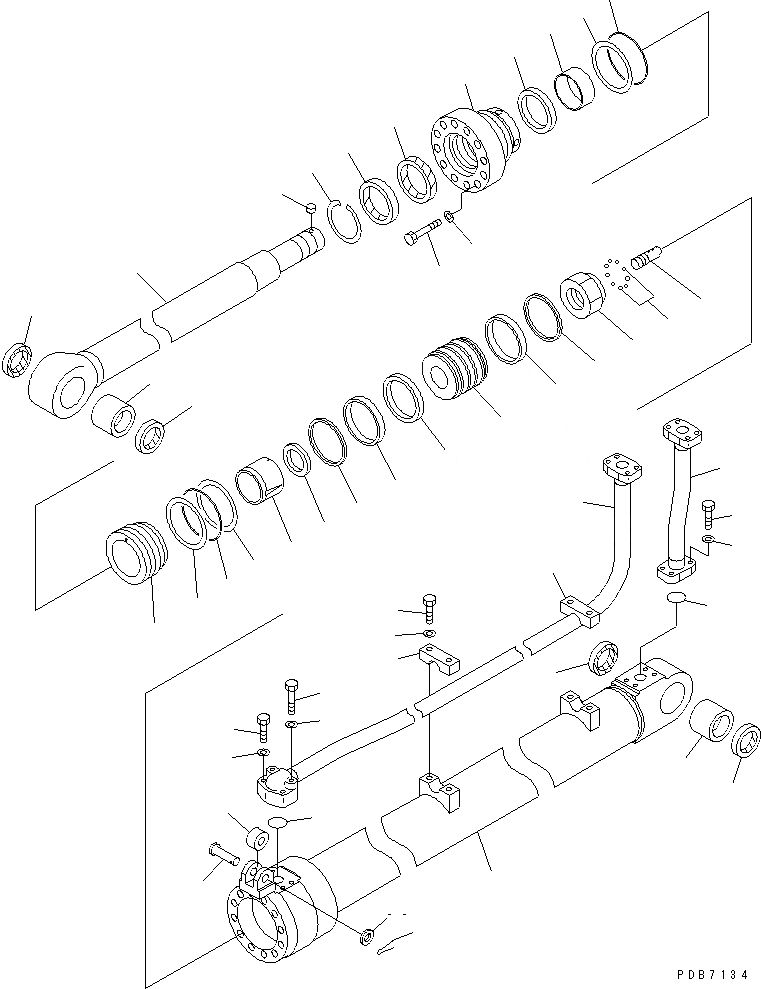Схема запчастей Komatsu PC228UU-1-MO - SLIDE ЦИЛИНДР РУКОЯТИ(№-7) ОСНОВН. КОМПОНЕНТЫ И РЕМКОМПЛЕКТЫ