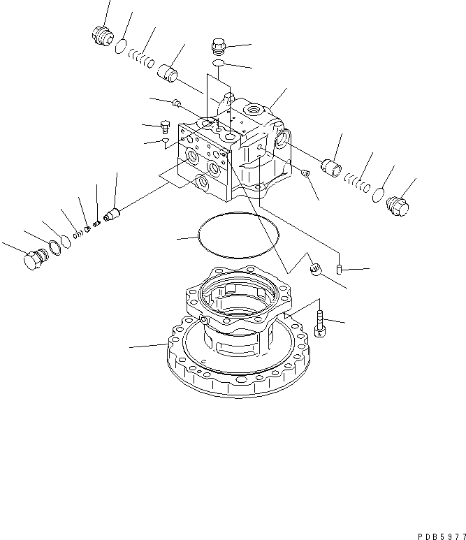 Схема запчастей Komatsu PC228UU-1-MO - МОТОР ПОВОРОТА (/)(№-7) ОСНОВН. КОМПОНЕНТЫ И РЕМКОМПЛЕКТЫ