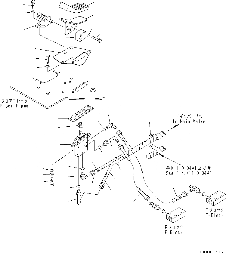 Схема запчастей Komatsu PC228US-3N-YG - ОСНОВН. КОНСТРУКЦИЯ (УПОР ДЛЯ НОГ) (ЛЕВ.) ( АКТУАТОР) КАБИНА ОПЕРАТОРА И СИСТЕМА УПРАВЛЕНИЯ