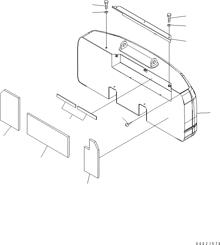 Схема запчастей Komatsu PC230-7-CG - ПРОТИВОВЕС (ПЕТЛЯ)(№-) ЧАСТИ КОРПУСА