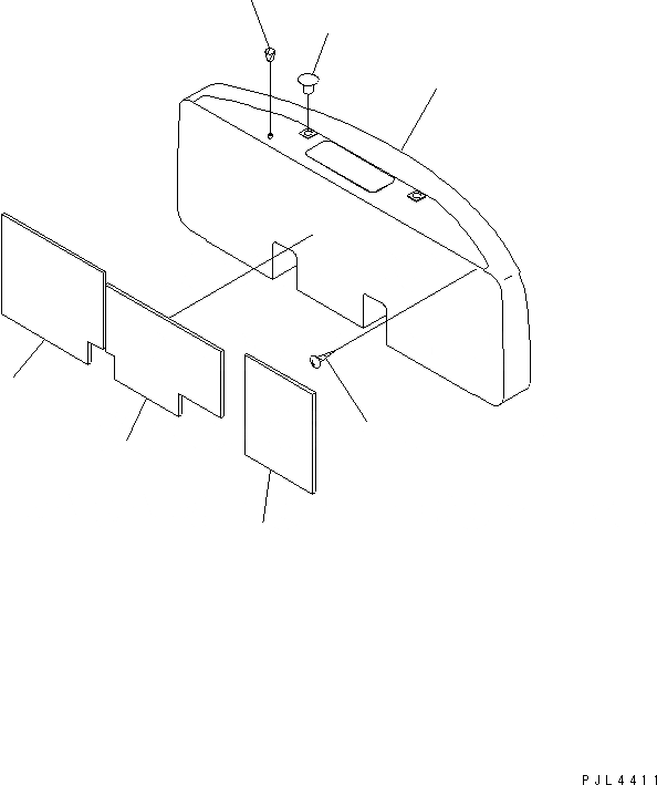 Схема запчастей Komatsu PC230-6 - ПРОТИВОВЕС (88 KG)(№9-7) ЧАСТИ КОРПУСА