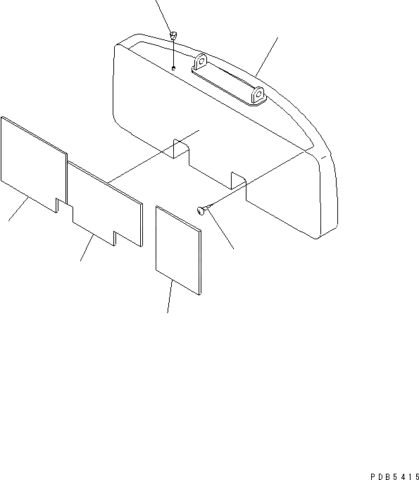 Схема запчастей Komatsu PC230-6 - ПРОТИВОВЕС (ПЕТЛЯ) (88 KG)(№9-7) ЧАСТИ КОРПУСА