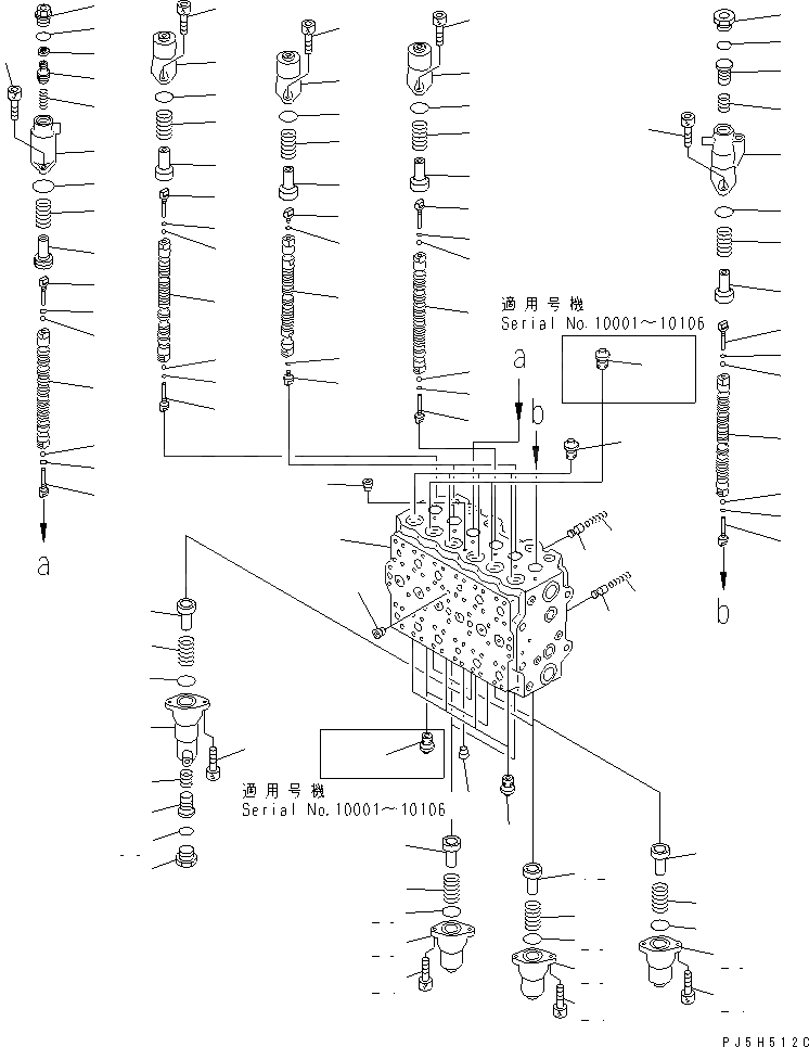 Схема запчастей Komatsu PC230-6 - ОСНОВН. КЛАПАН (-АКТУАТОР) (/) (БЕЗ КЛАПАН БЕЗОПАСНОСТИ)(№8-8) ОСНОВН. КОМПОНЕНТЫ И РЕМКОМПЛЕКТЫ