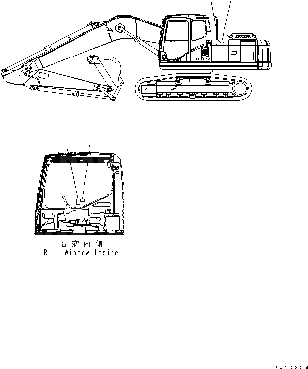 Схема запчастей Komatsu PC230LC-7-DG - ПЛАСТИНА (MALTI PATTERN¤ -WAY) (ЯПОН.) МАРКИРОВКА