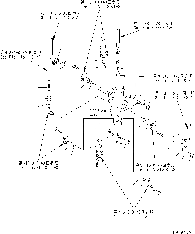 Схема запчастей Komatsu PC230LC-6 - SWIVEL ЭЛЕМЕНТЫ(№-) ПОВОРОТН. КРУГ И КОМПОНЕНТЫ