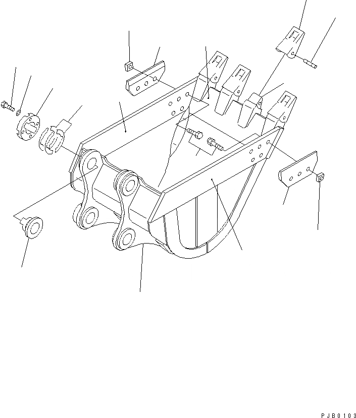 Схема запчастей Komatsu PC230LC-6 - ROCK КОВШ¤ .M (CECE .9M) РАБОЧЕЕ ОБОРУДОВАНИЕ