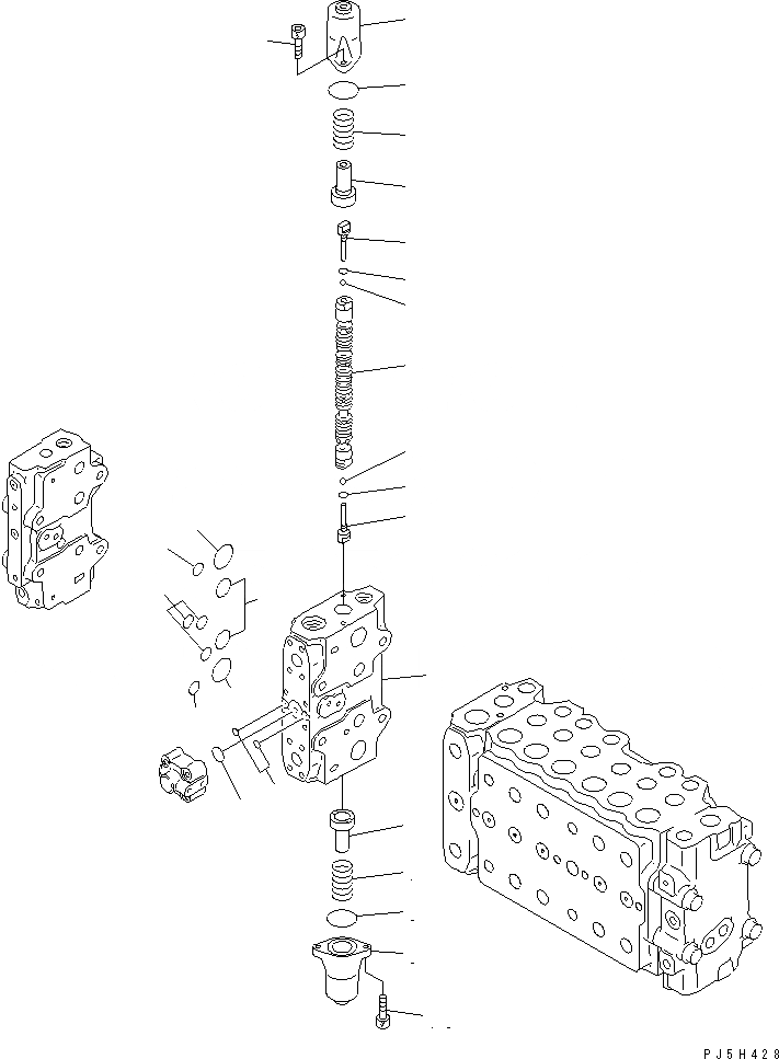 Схема запчастей Komatsu PC230LC-6 - ОСНОВН. КЛАПАН (-АКТУАТОР) (/)(№77-9) ОСНОВН. КОМПОНЕНТЫ И РЕМКОМПЛЕКТЫ