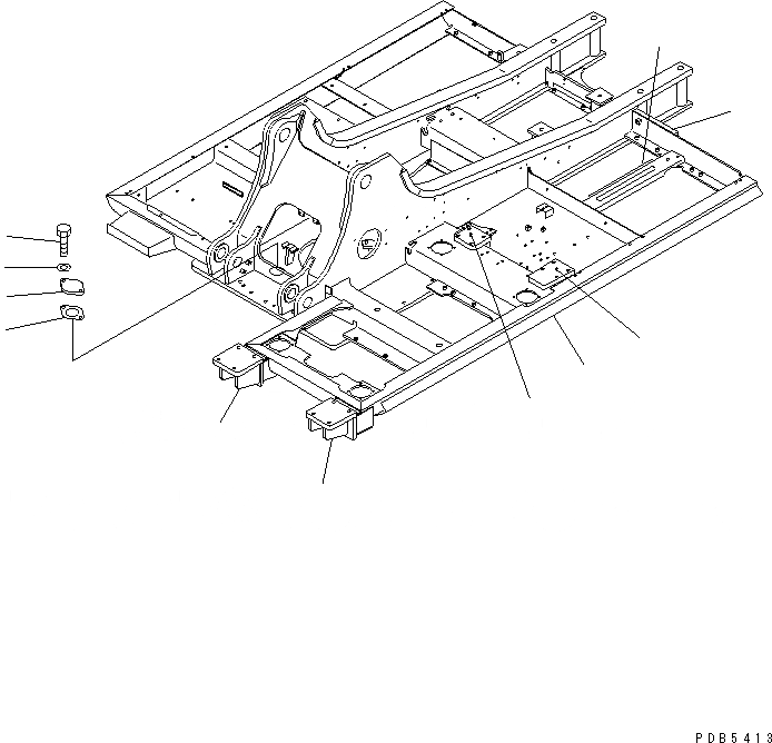 Схема запчастей Komatsu PC230LC-6 - ОСНОВНАЯ РАМА (С F.O.P.S.)(№9-7) ОСНОВНАЯ РАМА И ЕЕ ЧАСТИ