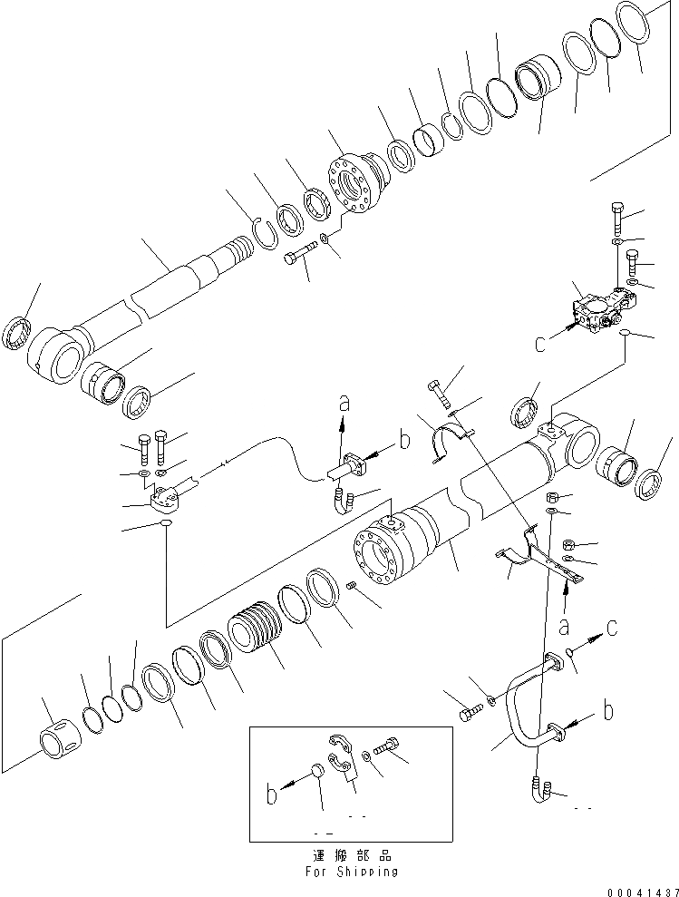 Схема запчастей Komatsu PC230NHD-8K - СТРЕЛА ADJUST ЦИЛИНДР (ДЛЯ 2-СЕКЦИОНН. СТРЕЛЫ) (ПРАВ.) Y ОСНОВН. КОМПОНЕНТЫ И РЕМКОМПЛЕКТЫ