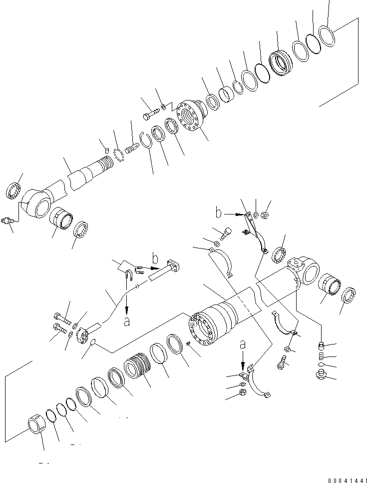 Схема запчастей Komatsu PC230NHD-8K - ЦИЛИНДР РУКОЯТИ Y ОСНОВН. КОМПОНЕНТЫ И РЕМКОМПЛЕКТЫ