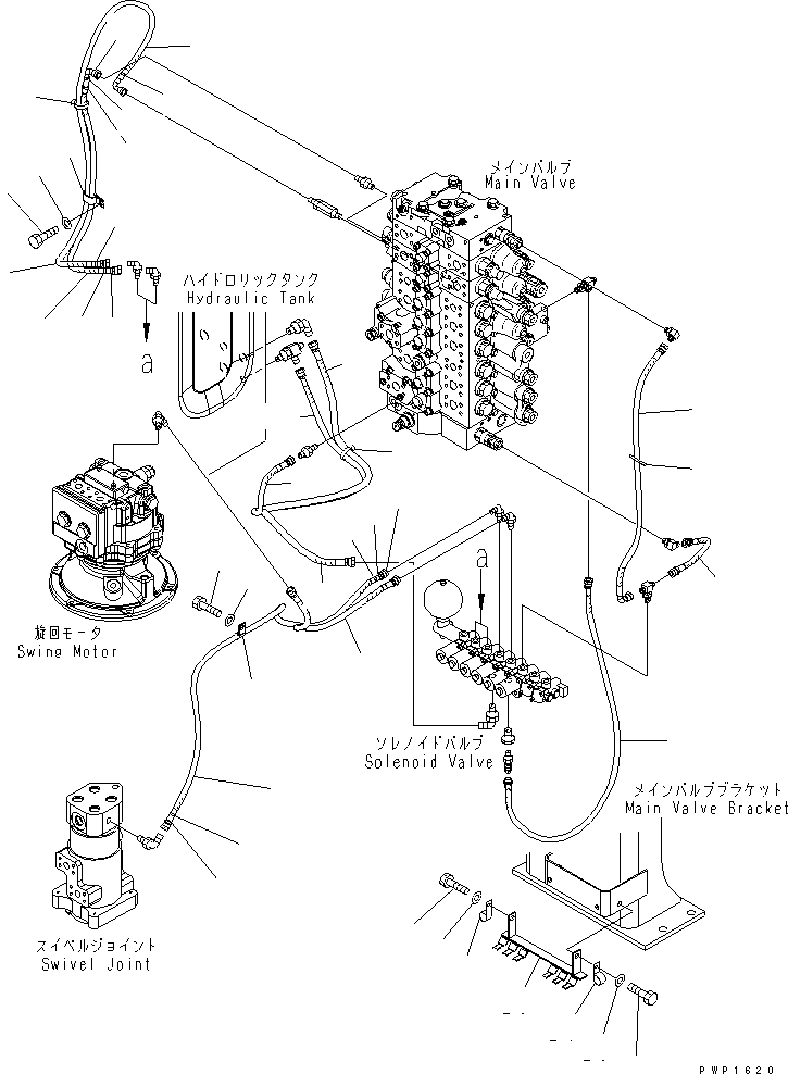 Схема запчастей Komatsu PC230NHD-7K - СОЛЕНОИДНЫЙ КЛАПАН (ПАТРУБКИ И КОРПУС) ( ATTCHMENT) ГИДРАВЛИКА