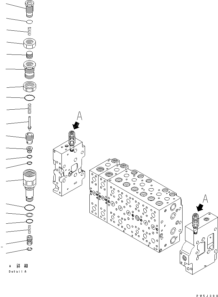 Схема запчастей Komatsu PC230NHD-7K - ОСНОВН. КЛАПАН (-АКТУАТОР) (9/) (ДЛЯ 2-СЕКЦИОНН. СТРЕЛЫ) ОСНОВН. КОМПОНЕНТЫ И РЕМКОМПЛЕКТЫ