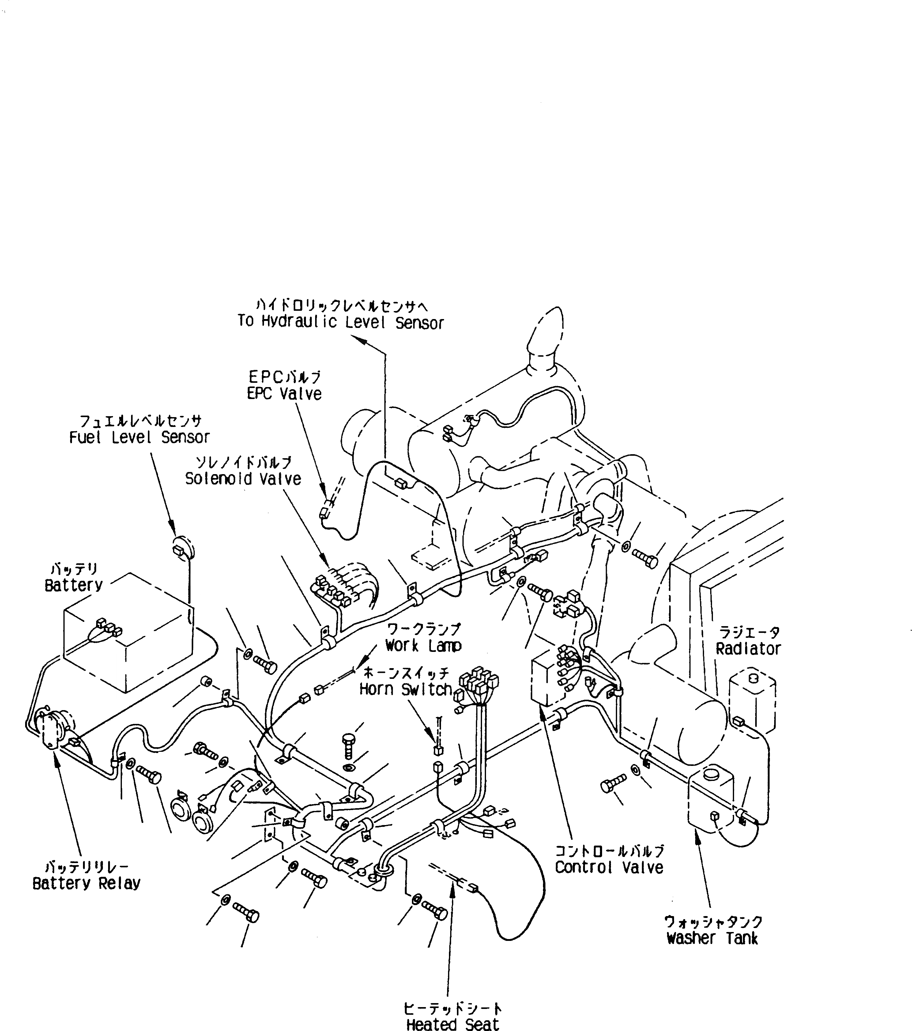 Схема запчастей Komatsu PC240-6K - ЭЛЕКТРОПРОВОДКА (/)(№K-K999) ЭЛЕКТРИКА