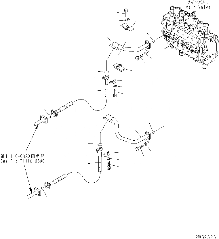Схема запчастей Komatsu PC240-6K - ГИДРОЛИНИЯ РУКОЯТИ И КОВША(КЛАПАН ЛИНИИ КОВША)(№K-) ГИДРАВЛИКА
